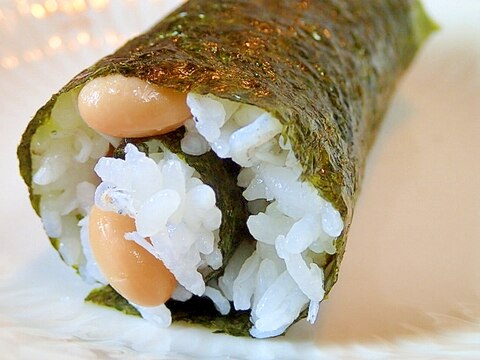 ❤水煮大豆としらすの海苔巻きごはん❤